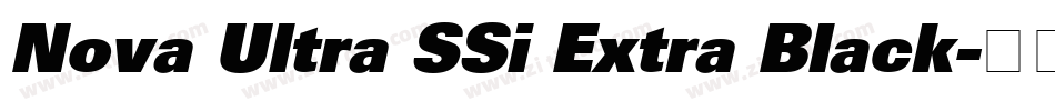 Nova Ultra SSi Extra Black字体转换